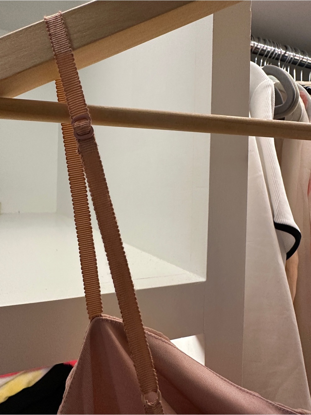 BCBGMaxAzria Dusty Rose Tiered Spaghetti-Strap Dress with Waist Tie - Picture 4 of 4